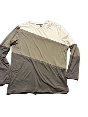 JustFashionNow Asymmetrical Color Block Long Sleeve Top Size XL